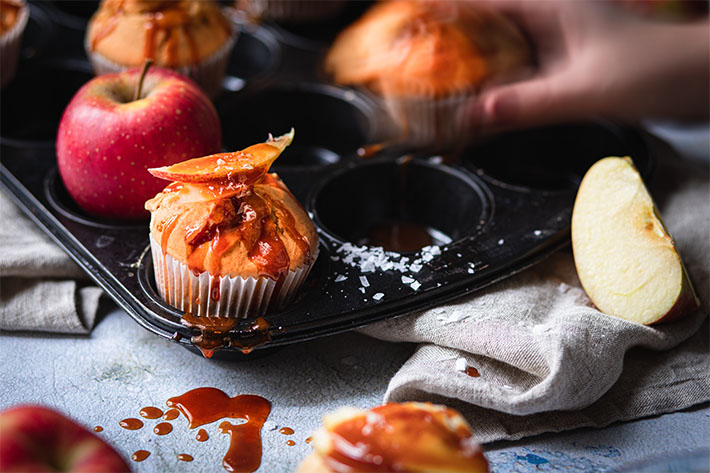 Apfelmuffins mit Salted Caramel