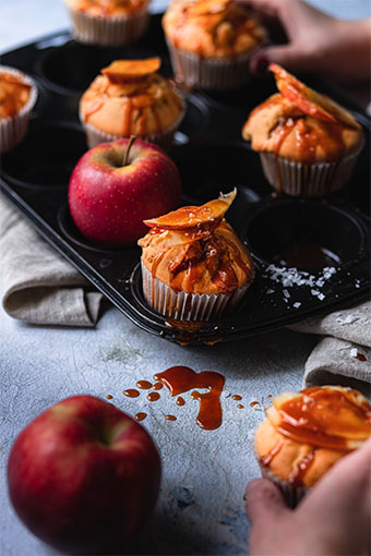 Apfelmuffins mit Salted Caramel